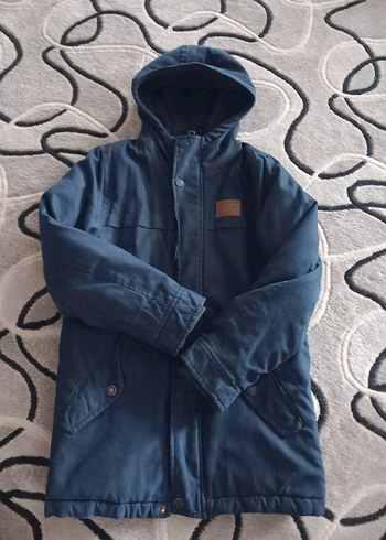 Erkek Çocuk Kapüşonlu Mavi Mont - Görsel 2