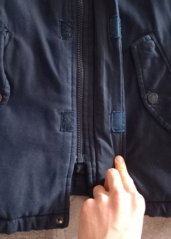 Erkek Çocuk Kapüşonlu Mavi Mont - Görsel 5