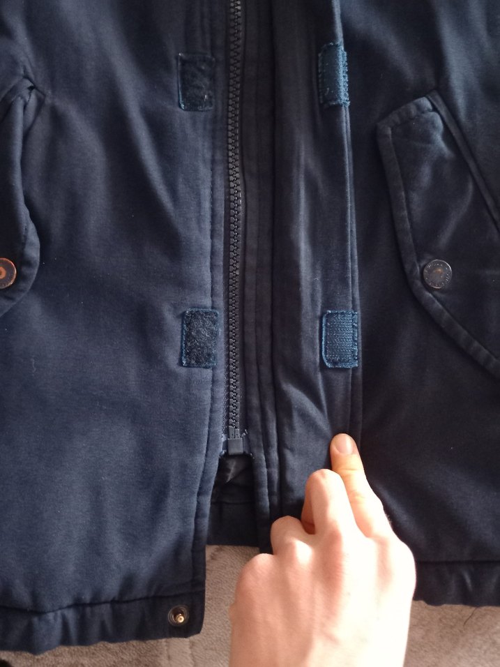 Erkek Çocuk Kapüşonlu Mavi Mont - Görsel 5