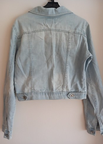 Mavi Pastel Düğmeli Kadın Denim Ceket - Görsel 3