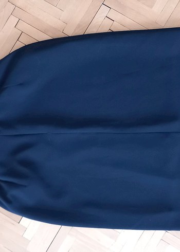 Drapeli Lacivert Kadın Uzun Etek - Görsel 2