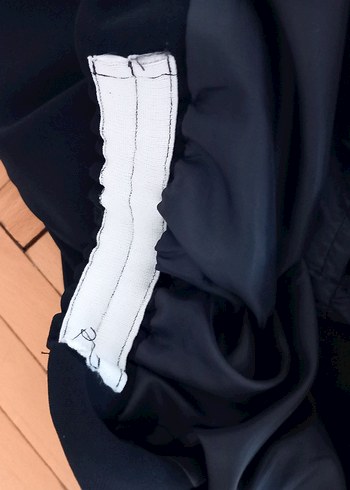 Drapeli Lacivert Kadın Uzun Etek - Görsel 6