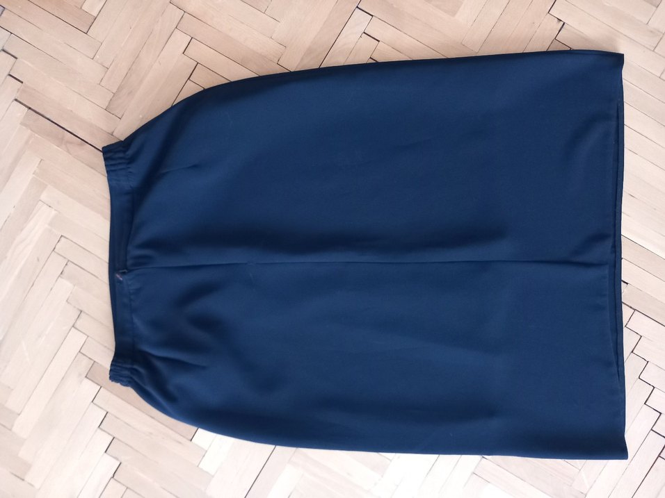 Drapeli Lacivert Kadın Uzun Etek - Görsel 2