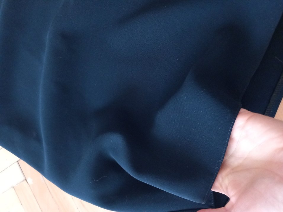 Drapeli Lacivert Kadın Uzun Etek - Görsel 3