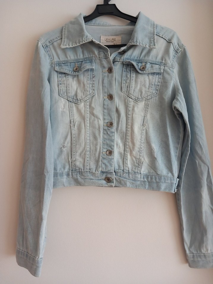 Mavi Düğmeli Kadın Denim Ceket - Görsel 2