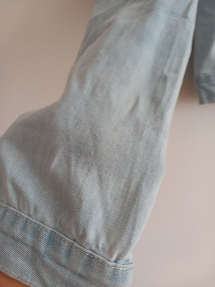 Mavi Düğmeli Kadın Denim Ceket - Görsel 4