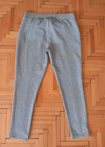 Düğmeli Gri Kadın Kumaş Pantolon - Görsel 4