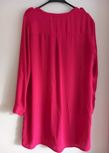 Pembe Fermuarlı Uzun Kadın Tunik - Görsel 3