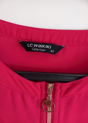 Pembe Fermuarlı Uzun Kadın Tunik - Görsel 4