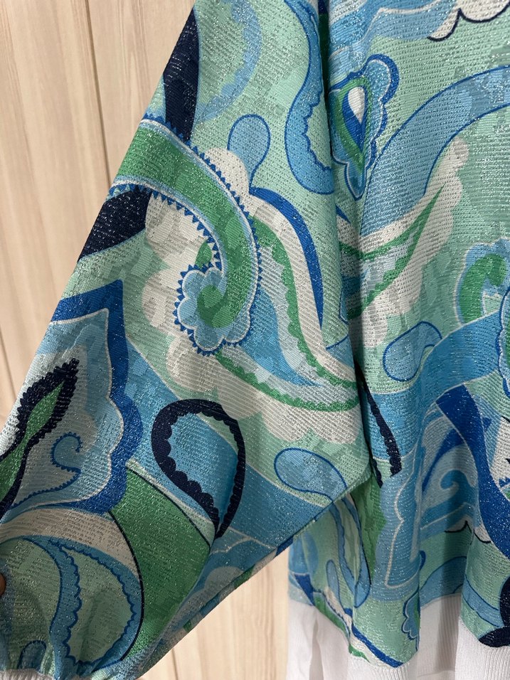 Bol Kesim, Uzun Kollu, Çok Renkli Bohem Bluz - Görsel 2