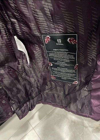 Mor Uzun Fermuarlı Kadın Mont - Görsel 7