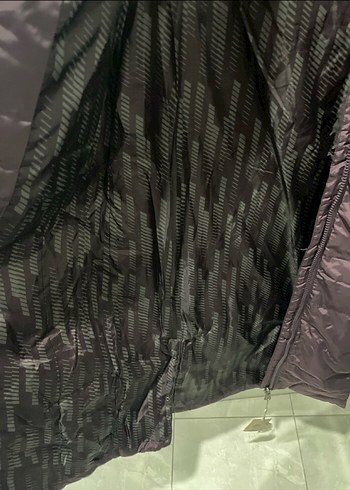 Mor Uzun Fermuarlı Kadın Mont - Görsel 6