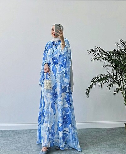 Mavi flora dress Elbise instg:soaa.collection