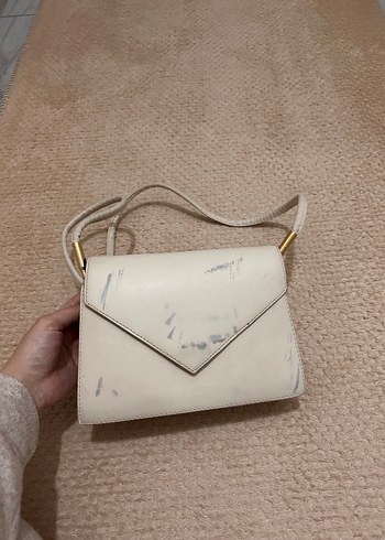 Bej Vintage Minimalist Kadın Çanta - Görsel 2