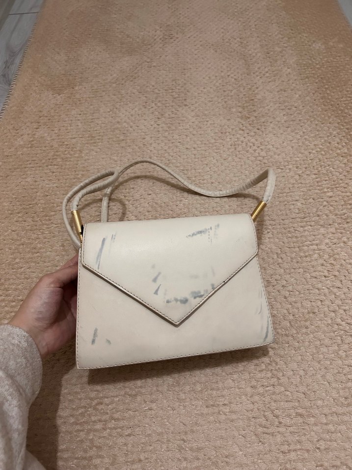 Bej Vintage Minimalist Kadın Çanta - Görsel 2