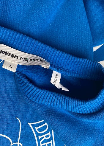 Mavi Gri Baskılı Rahat Sweatshirt - Görsel 5