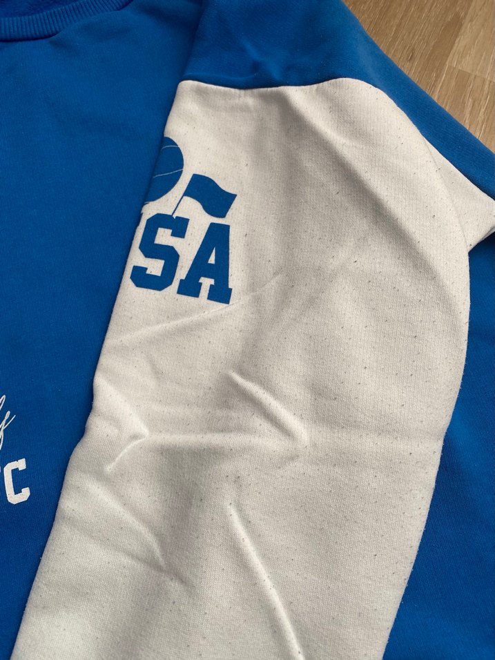 Mavi Gri Baskılı Rahat Sweatshirt - Görsel 3