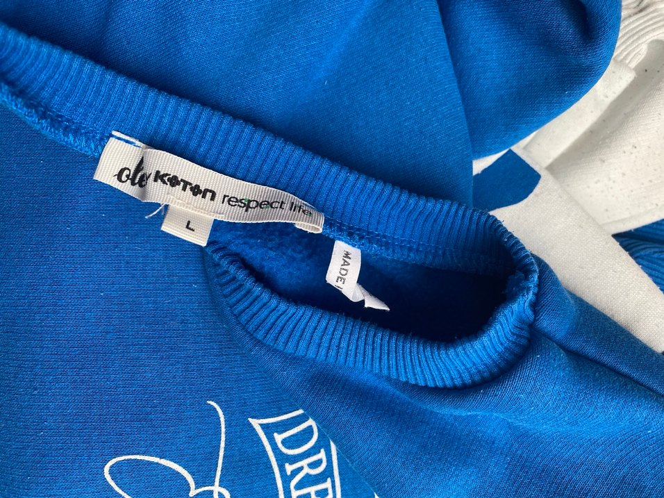 Mavi Gri Baskılı Rahat Sweatshirt - Görsel 5