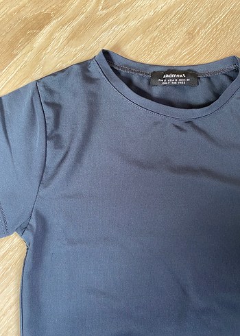 Lacivert Kadın Kısa Kollu Tişört - Görsel 2