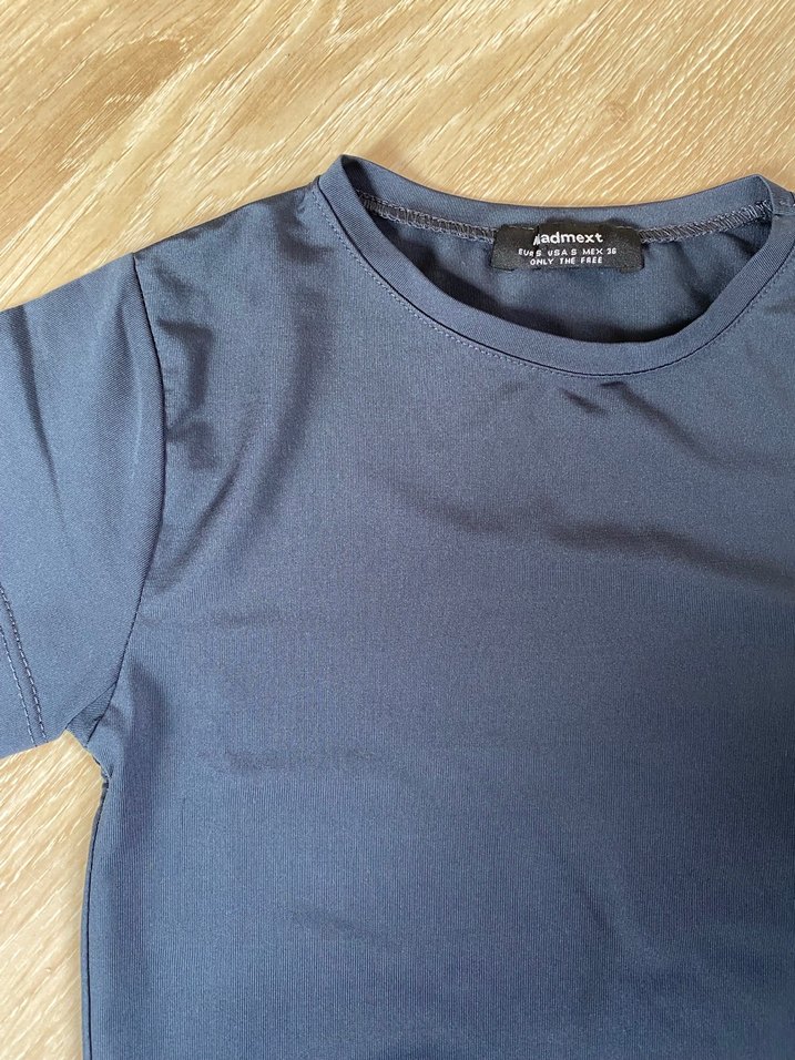 Lacivert Kadın Kısa Kollu Tişört - Görsel 2