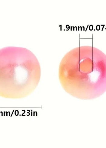 Parlak Turkuaz Gradyan Takı ve Süsleme Boncukları 500 adet - Görsel 2