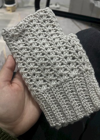 Gri Örgü Kadın Eldiven - Görsel 2