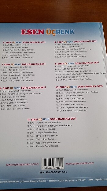 EsenÜçRenk 11.sınıf tarih soru bankası