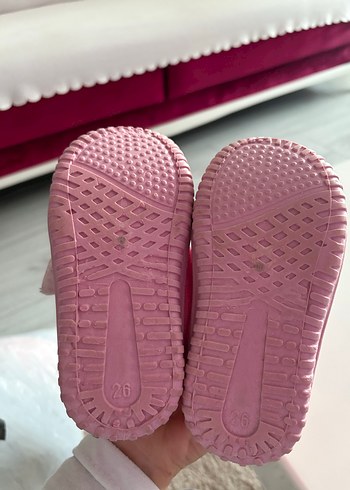 Kız Çocuk Pembe Baskılı Sıcak Terlik - Görsel 4