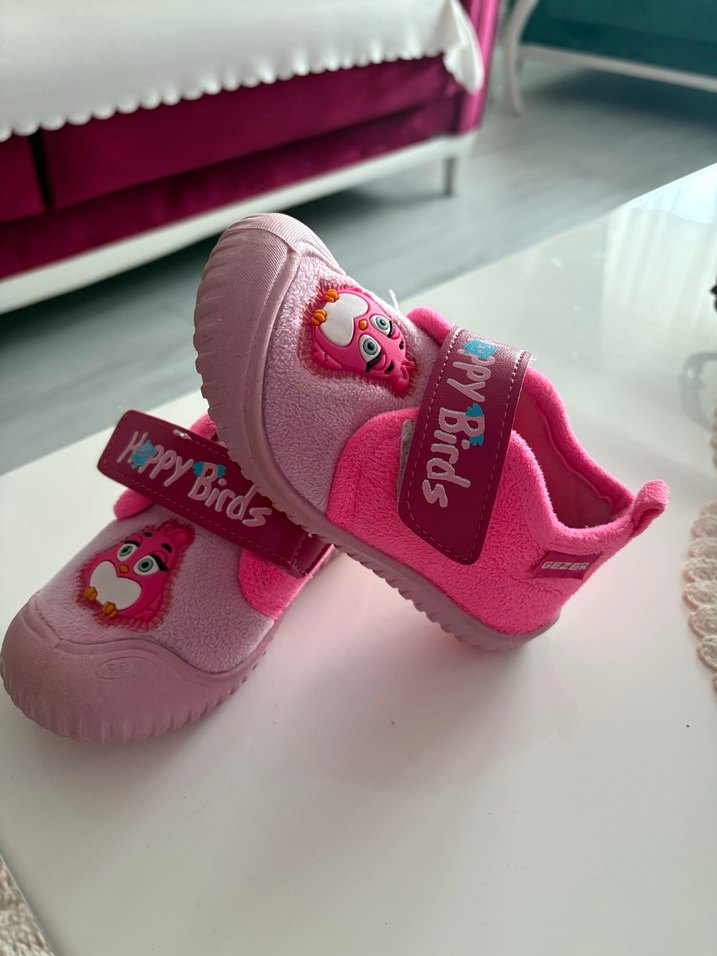 Kız Çocuk Pembe Baskılı Sıcak Terlik - Görsel 2