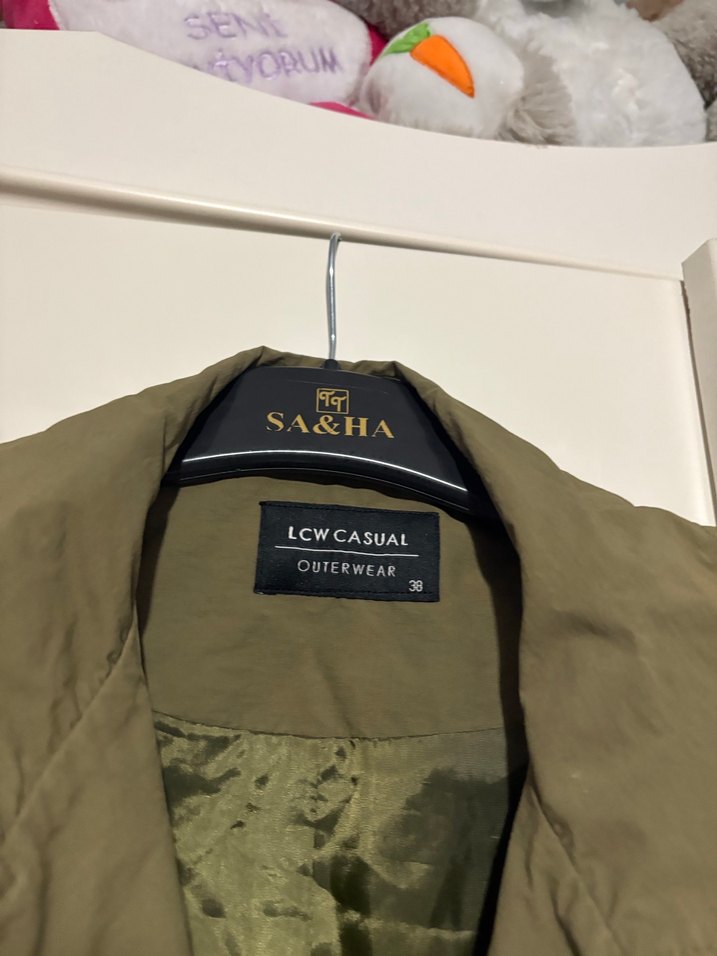 Kadın Haki Düğmeli Midi Trençkot - Görsel 3