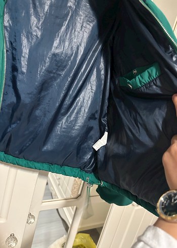 Yeşil Fermuarlı Yüksek Yakalı Kadın Ceket - Görsel 4