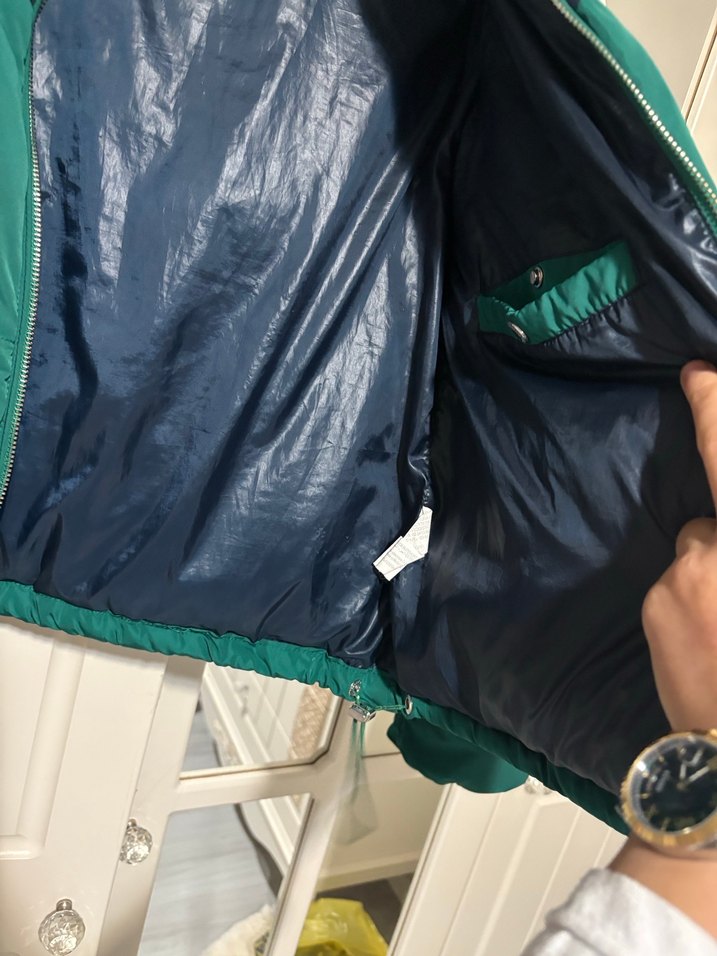 Yeşil Fermuarlı Yüksek Yakalı Kadın Ceket - Görsel 4