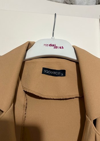 Bej Kadın Düğmeli Midi Takım - Görsel 3