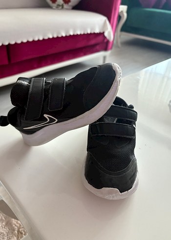 Siyah Erkek Çocuk Spor Ayakkabı Velcro - Görsel 2