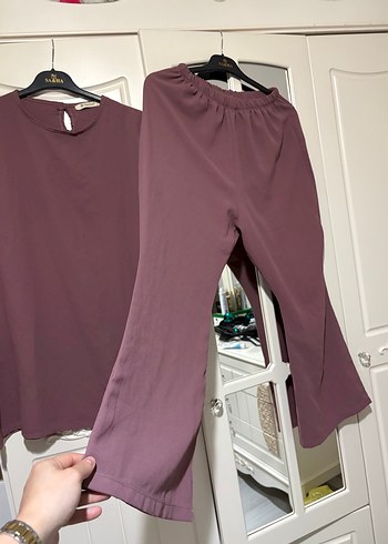 Mor Kadın Midi Takım Uzun Kollu - Görsel 4