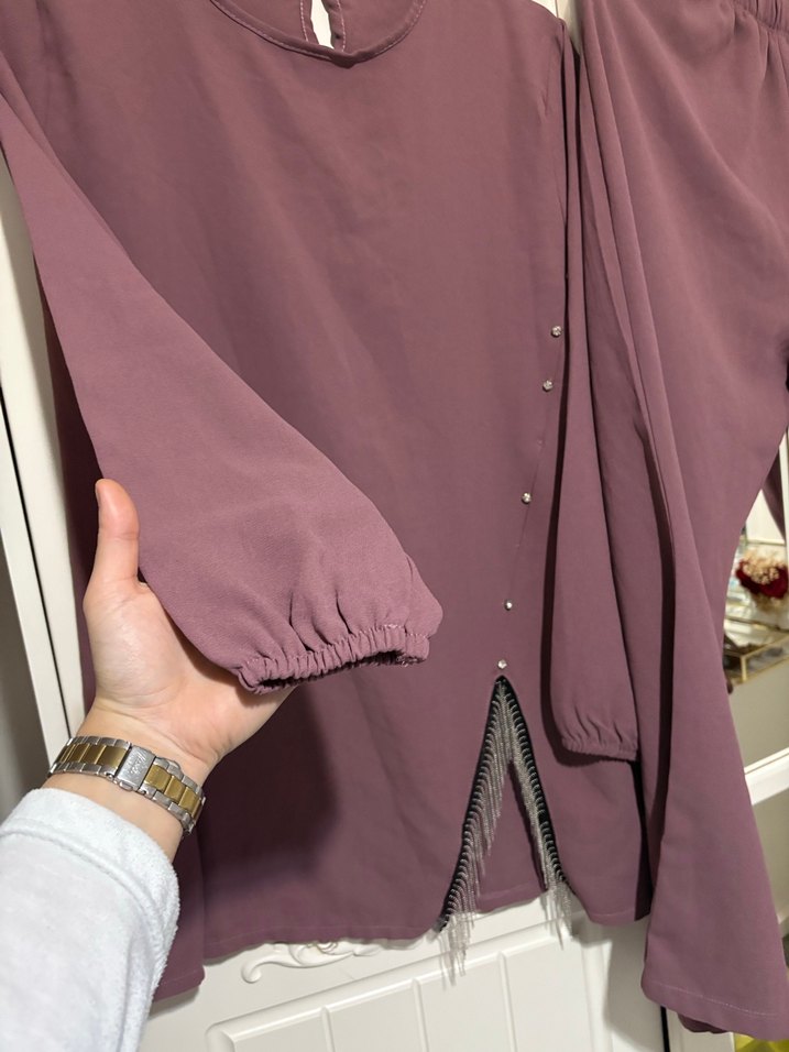 Mor Kadın Midi Takım Uzun Kollu - Görsel 5