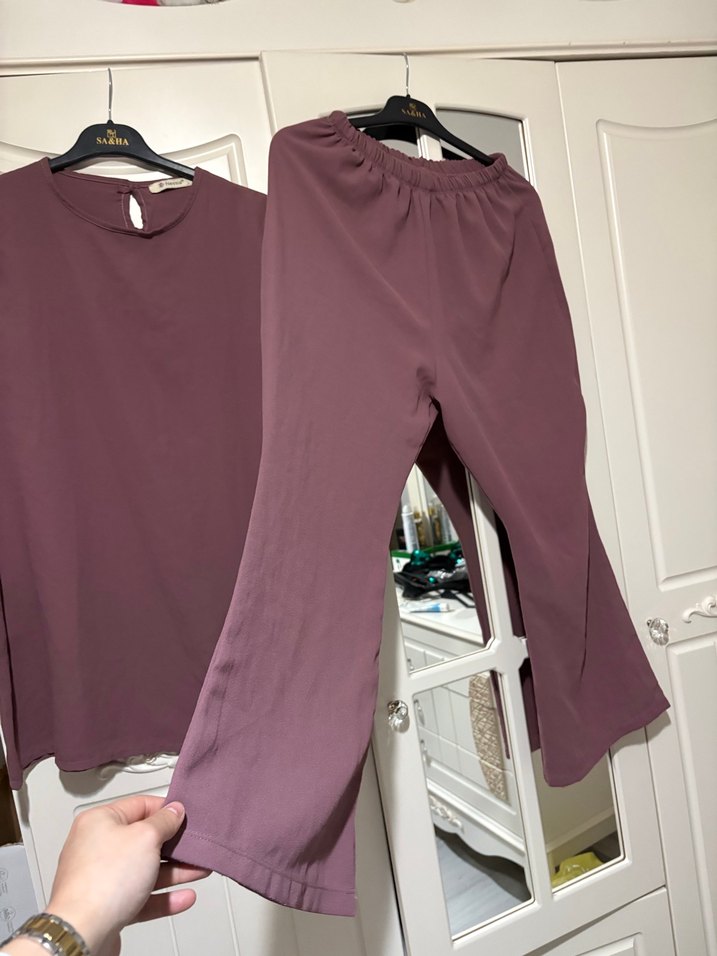 Mor Kadın Midi Takım Uzun Kollu - Görsel 4