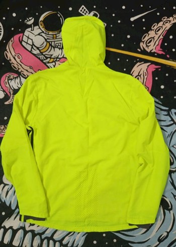 Adidas Sarı Kapüşonlu Fermuarlı Erkek Yağmurluk
