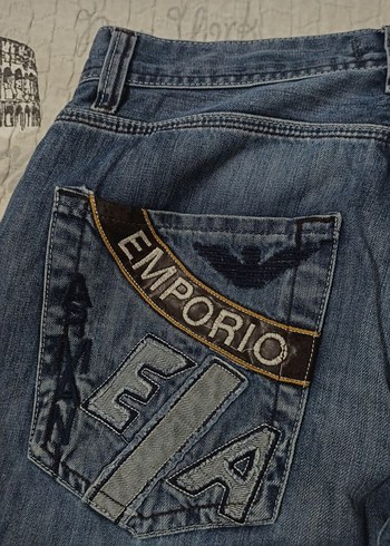 Vintage 90s Emporio Armani Baggy Pant Hiphop Rap Pislick Jnco - Görsel 7