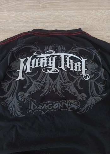 xxl Beden siyah Renk Vintage Y2k Dragon Hiphop Tee Pislick Affliction Tapout venum