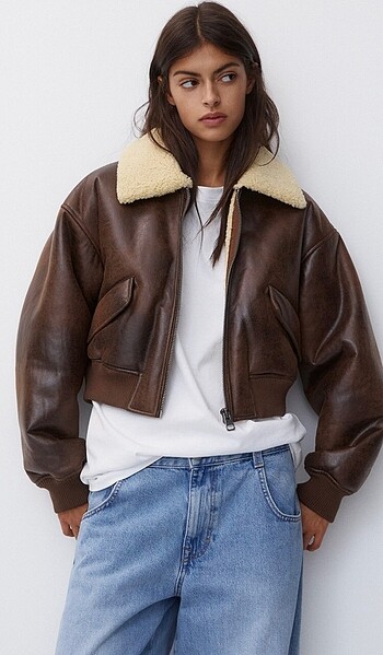 PULL AND BEAR SUNİ PİLOT BİKER MONT