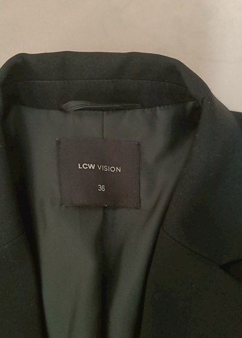 36 Beden siyah Renk LCW Düğmeli Siyah Kadın uzun Blazer Ceket 36 beden