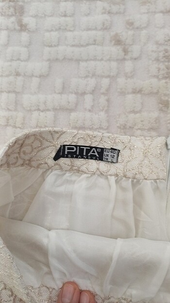 Simli krem renk ikili takım - Görsel 5