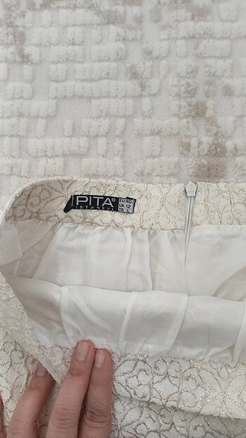 Simli krem renk ikili takım - Görsel 6