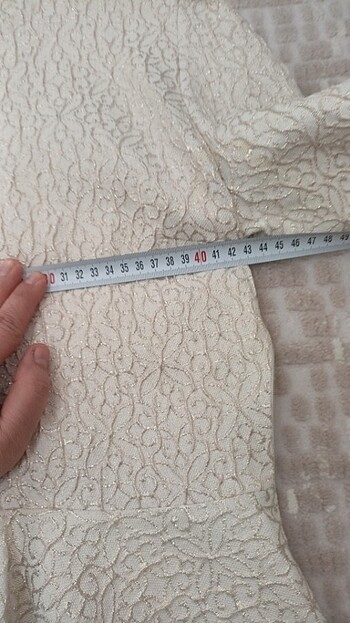 Simli krem renk ikili takım - Görsel 9