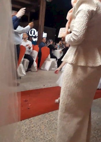 Simli krem renk ikili takım - Görsel 2