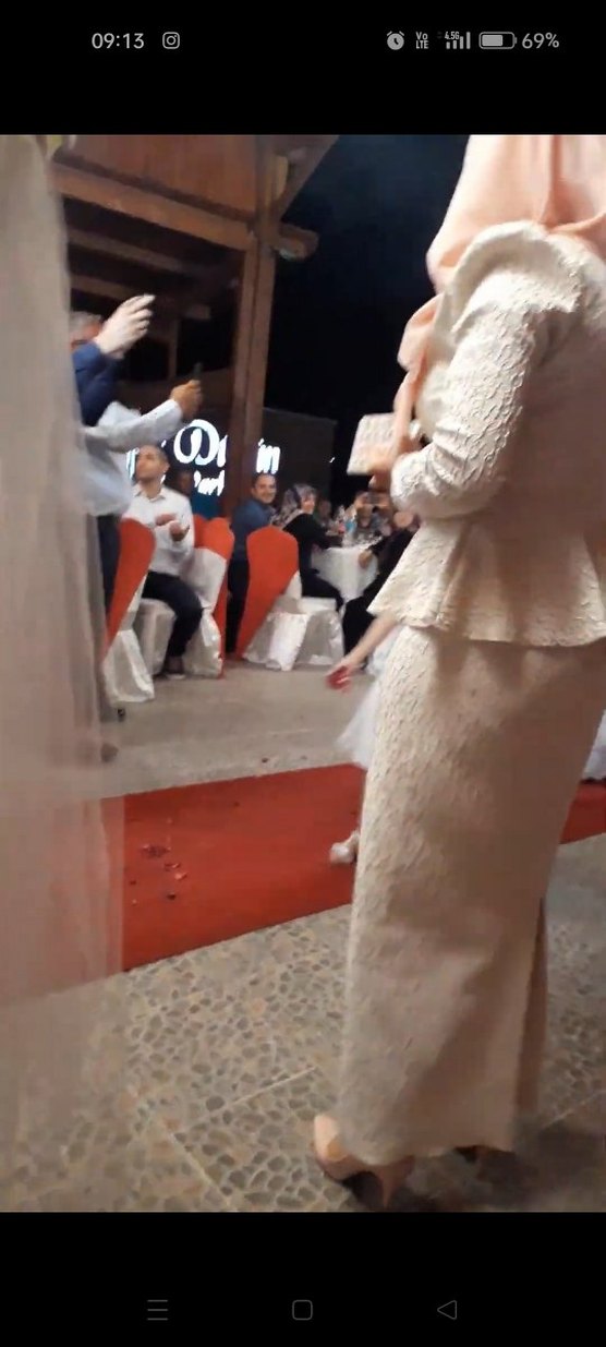 Simli krem renk ikili takım - Görsel 2