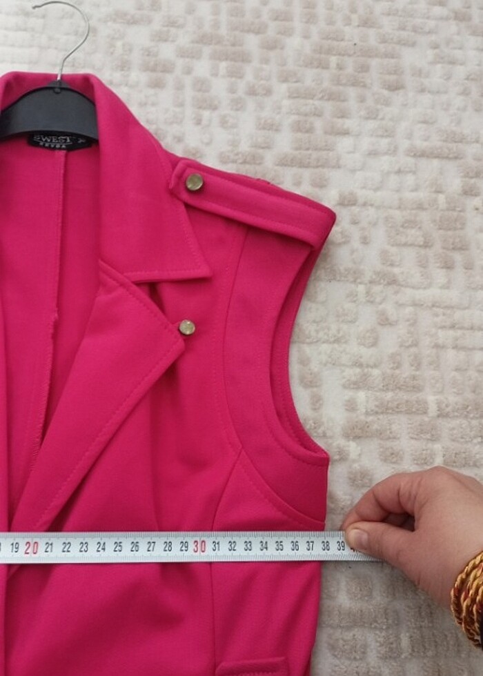 Pembe şık yelek  - Görsel 4