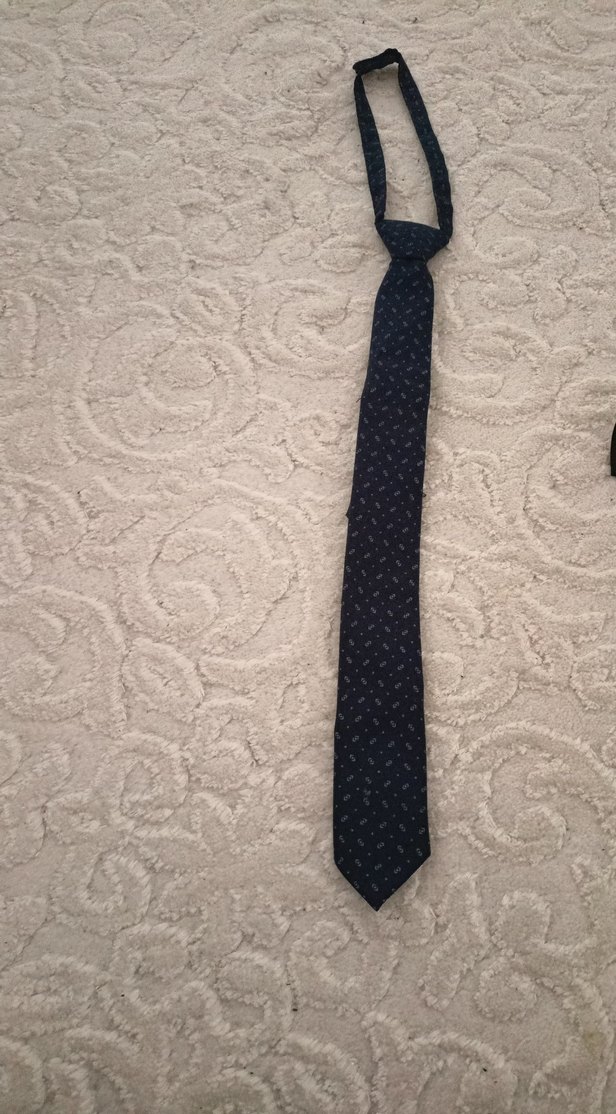 Desenli Mavi Erkek çocuk Kravat - Görsel 2