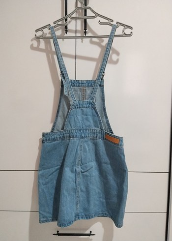 Stradivarius Kadın Mavi Denim Salopet